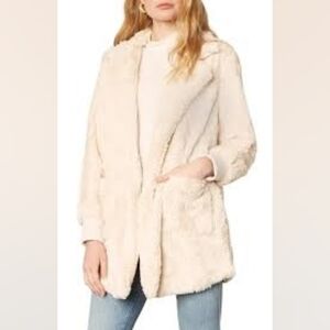 Women's Cream Faux Fur Jacket
